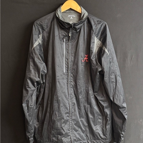 Antigua Other - Alabama Antigua Men's Black and Gray Windbreaker Rain Jacket